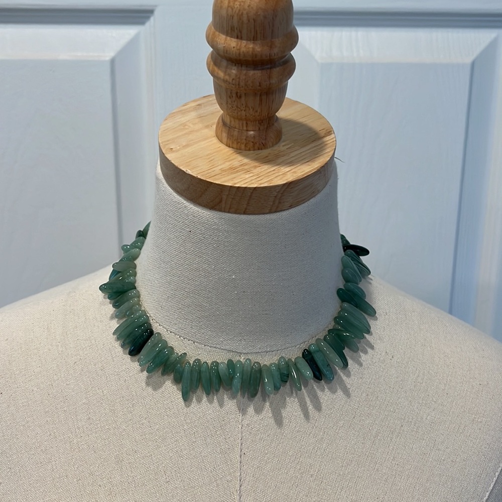 Green jade looking necklace